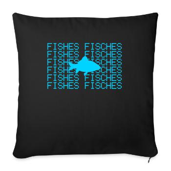 Pisces - Sofa pillowcase 17,3'' x 17,3'' (45 x 45 cm) - black - Front