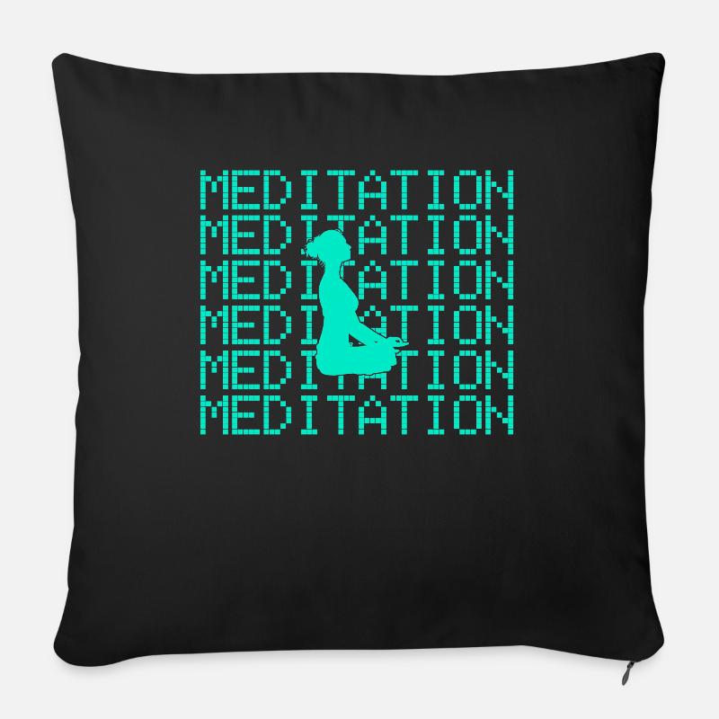 Meditation - Sofakissenbezug 45 x 45 cm - Schwarz