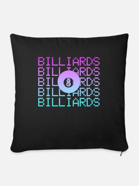 Billiard - Sofakissenbezug 45 x 45 cm - Schwarz