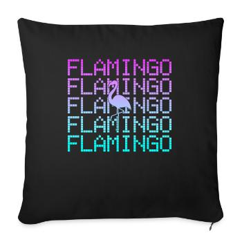 Flamingo - Sofakissenbezug 45 x 45 cm - Schwarz - Vorne