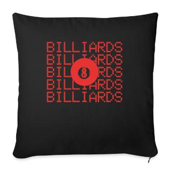 Billiard - Sofakissenbezug 45 x 45 cm - Schwarz - Vorne