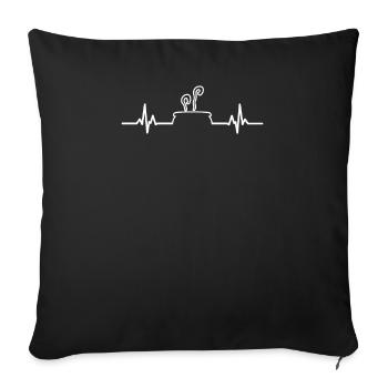 White Cauldron ECG Halloween - Sofa pillowcase 17,3'' x 17,3'' (45 x 45 cm) - black - Front