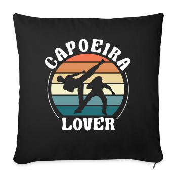 Capoeira Liebhaber Hobby Kampfsport Brasilianisch - Sofakissenbezug 45 x 45 cm - Schwarz - Vorne