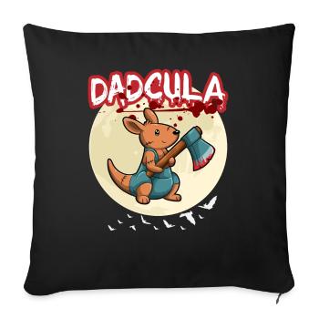 Dadcula Dracula Vampire Papa Drôle Fête d’Halloween - Housse de coussin décorative 45 x 45 cm - noir - Devant