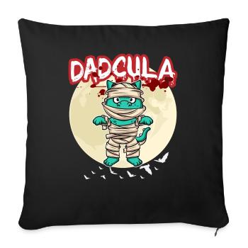 Dadcula Dracula Vampire Papa Drôle Fête d’Halloween - Housse de coussin décorative 45 x 45 cm - noir - Devant