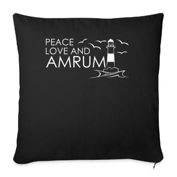 Amrum Lighthouse - Sofa pillowcase 17,3'' x 17,3'' (45 x 45 cm) - black - Front