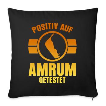 Amrum - Sofakissenbezug 45 x 45 cm - Schwarz - Vorne