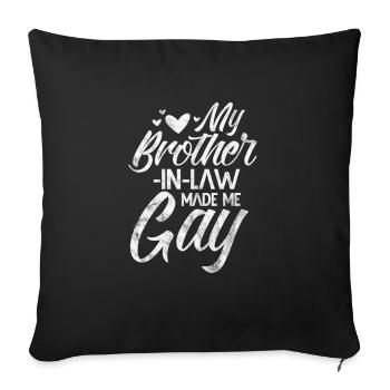 Brother - Sofa pillowcase 17,3'' x 17,3'' (45 x 45 cm) - black - Front