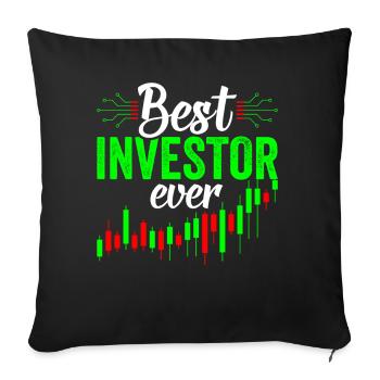 Best Investor Ever Investor Investing - Sofa pillowcase 17,3'' x 17,3'' (45 x 45 cm) - black - Front