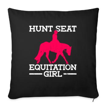 Hunt Equitation Girl - Hunt English - Sofakissenbezug 45 x 45 cm - Schwarz - Vorne