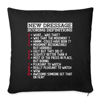 Nouvelles définitions pour l'évaluation de dressage - - Housse de coussin décorative 45 x 45 cm - noir - Devant