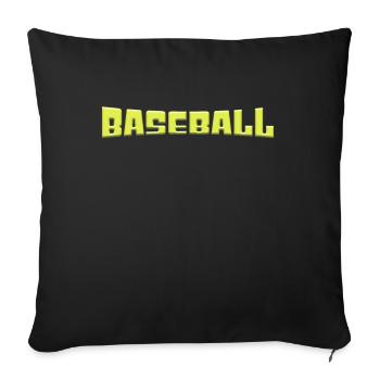 baseball - Sofakissenbezug 45 x 45 cm - Schwarz - Vorne