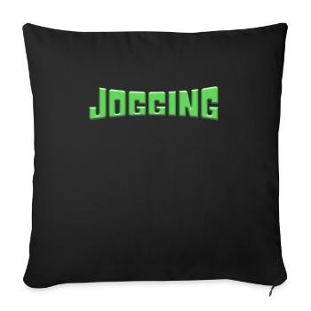 jog - Sofa pillowcase 17,3'' x 17,3'' (45 x 45 cm) - black - Front