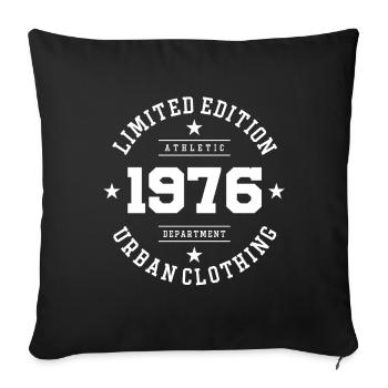 Vintage Birthday Birthday Retro 1976 Limited - Sofa pillowcase 17,3'' x 17,3'' (45 x 45 cm) - black - Front