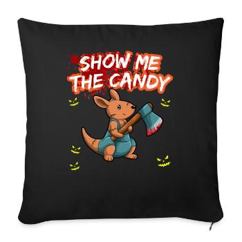 Show Me The Candy Halloween Costume Trick Or Treat - Sofa pillowcase 17,3'' x 17,3'' (45 x 45 cm) - black - Front