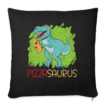 Pizzasaurus Amateurs de pizza Cuisine italienne Di - Housse de coussin décorative 45 x 45 cm - noir - Devant