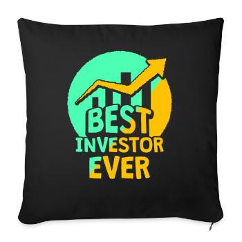 Best Investor Ever Invest Investors - Sofa pillowcase 17,3'' x 17,3'' (45 x 45 cm) - black - Front