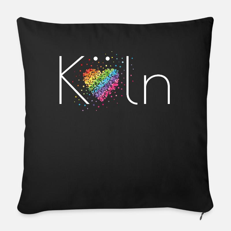 Köln LGBTQ Community Pride CSD Bisexuell Homo - Sofakissenbezug 45 x 45 cm - Schwarz