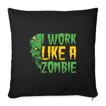 Scary halloween pumpkin witches zombie ghosts - Sofa pillowcase 17,3'' x 17,3'' (45 x 45 cm) - black - Front