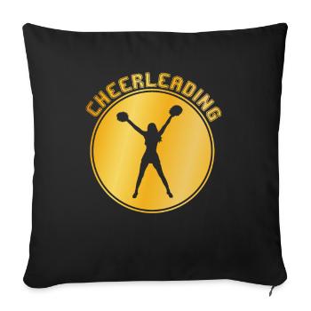 cheerleading - Housse de coussin décorative 45 x 45 cm - noir - Devant