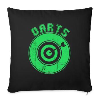 darts - Sofa pillowcase 17,3'' x 17,3'' (45 x 45 cm) - black - Front