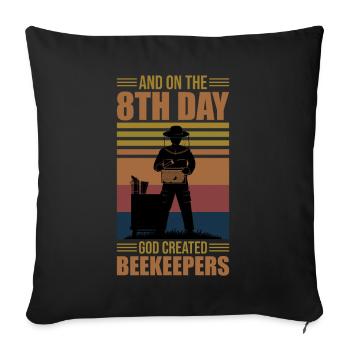 Bees honey bee beekeeper beekeeper gift - Sofa pillowcase 17,3'' x 17,3'' (45 x 45 cm) - black - Front