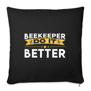 Bees honey bee beekeeper beekeeper gift - Sofa pillowcase 17,3'' x 17,3'' (45 x 45 cm) - black - Front