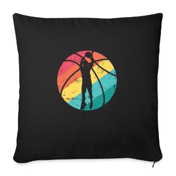 Basketball Ball Sports America USA Team - Sofa pillowcase 17,3'' x 17,3'' (45 x 45 cm) - black - Front