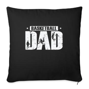 Basketball Dad Ballsport America États-Unis - Housse de coussin décorative 45 x 45 cm - noir - Devant