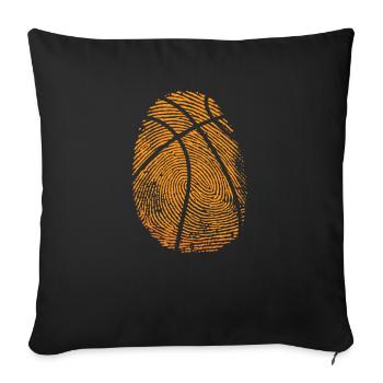 Fingerabdruck Basketball Ballsport Amerika - Sofakissenbezug 45 x 45 cm - Schwarz - Vorne