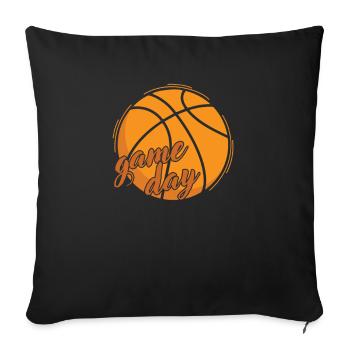 Jour de match Basketball Ball Sports America États-Unis - Housse de coussin décorative 45 x 45 cm - noir - Devant