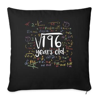 Quadratwurzel von 196 Mathe Nerd 13. Geburtstag - Sofakissenbezug 45 x 45 cm - Schwarz - Vorne