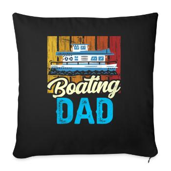 Boating Father Yacht Boat Boating - Sofa pillowcase 17,3'' x 17,3'' (45 x 45 cm) - black - Front