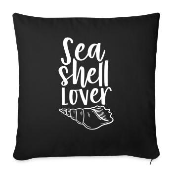 Shell Lovers Shells Shell Collectors Collecting - Sofa pillowcase 17,3'' x 17,3'' (45 x 45 cm) - black - Front