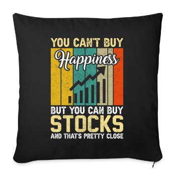 Trader Day Trading Forex Finance Actions boursières - Housse de coussin décorative 45 x 45 cm - noir - Devant