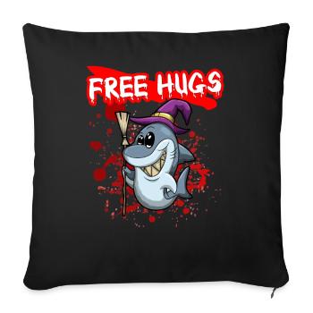 Câlins gratuits Sarcasme d’Halloween Effrayant Effrayant Costume Effrayant - Housse de coussin décorative 45 x 45 cm - noir - Devant
