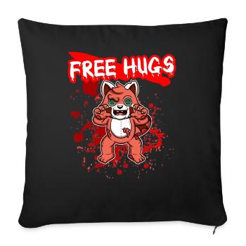 Câlins gratuits Sarcasme d’Halloween Effrayant Effrayant Costume Effrayant - Housse de coussin décorative 45 x 45 cm - noir - Devant