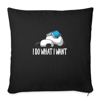 Panda Panda Bear Bear Animal Pandas Gift - Sofa pillowcase 17,3'' x 17,3'' (45 x 45 cm) - black - Front