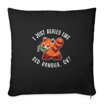 Panda - Housse de coussin décorative 45 x 45 cm - noir - Devant