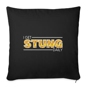 Bees honey bee beekeeper beekeeper gift - Sofa pillowcase 17,3'' x 17,3'' (45 x 45 cm) - black - Front