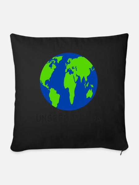 Klimaschutz Unsere Mudda Klimawandel - Sofakissenbezug 45 x 45 cm - Schwarz