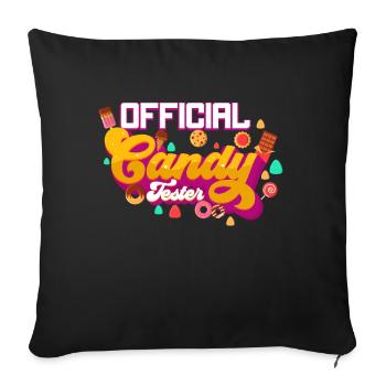 Candy Tester Lollipop Candy Halloween - Housse de coussin décorative 45 x 45 cm - noir - Devant