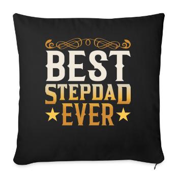Bester Stiefvater Aller Zeiten Stiefpapa Stepdad - Sofakissenbezug 45 x 45 cm - Schwarz - Vorne