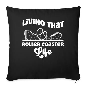 Roller Coaster Living That Roller - Sofakissenbezug 45 x 45 cm - Schwarz - Vorne