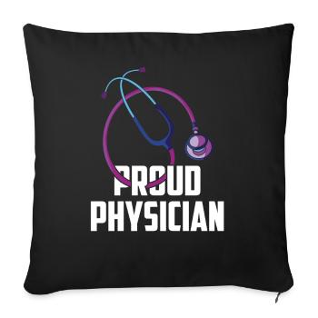 Stolzer Arzt Doktor Mediziner Medizin Beruf - Sofakissenbezug 45 x 45 cm - Schwarz - Vorne