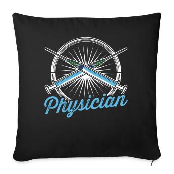 Docteur Médecine Profession Médecin - Housse de coussin décorative 45 x 45 cm - noir - Devant