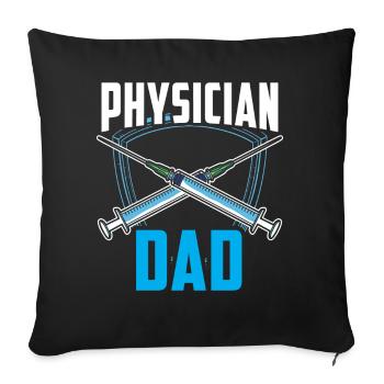 Docteur Père Médecine Profession Médecin Médecin Médecin - Housse de coussin décorative 45 x 45 cm - noir - Devant