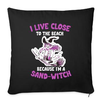 I'm A Sand-Witch Halloween Witch - Sofa pillowcase 17,3'' x 17,3'' (45 x 45 cm) - black - Front