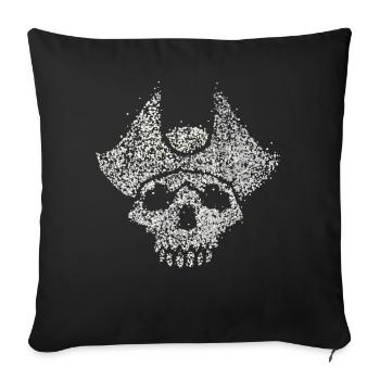 Carnival Carnival Birthday Costume Replacement Pirate - Sofa pillowcase 17,3'' x 17,3'' (45 x 45 cm) - black - Front