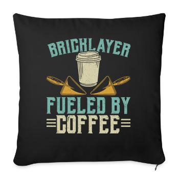 Maurer Chauffé au café Maurer Caféine - Housse de coussin décorative 45 x 45 cm - noir - Devant